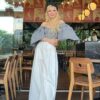Pantalón Wide Leg Blanco Crudo - Imagen 2